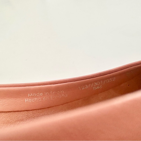 ZARA | BALLET SHOES GENUINE LEATHER ROUND TOE LOW PROFILE BLOCK KITTEN HEELS 38 - Picture 5 of 10